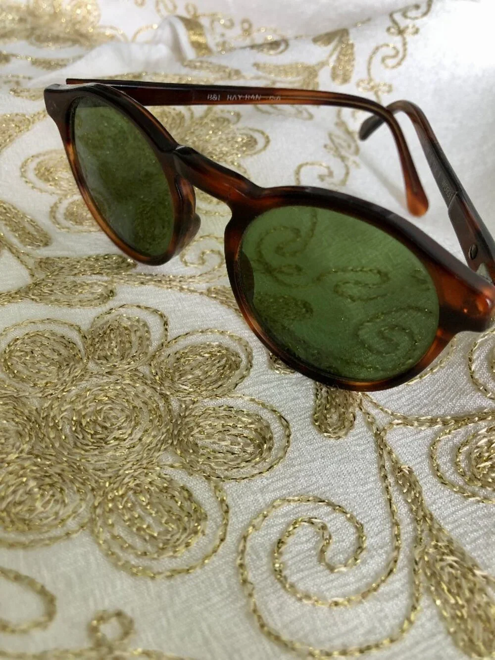 Vintage Ray-Ban Sunglasses Gatsby Style 1, W0931 Tortoise with Green Lenses